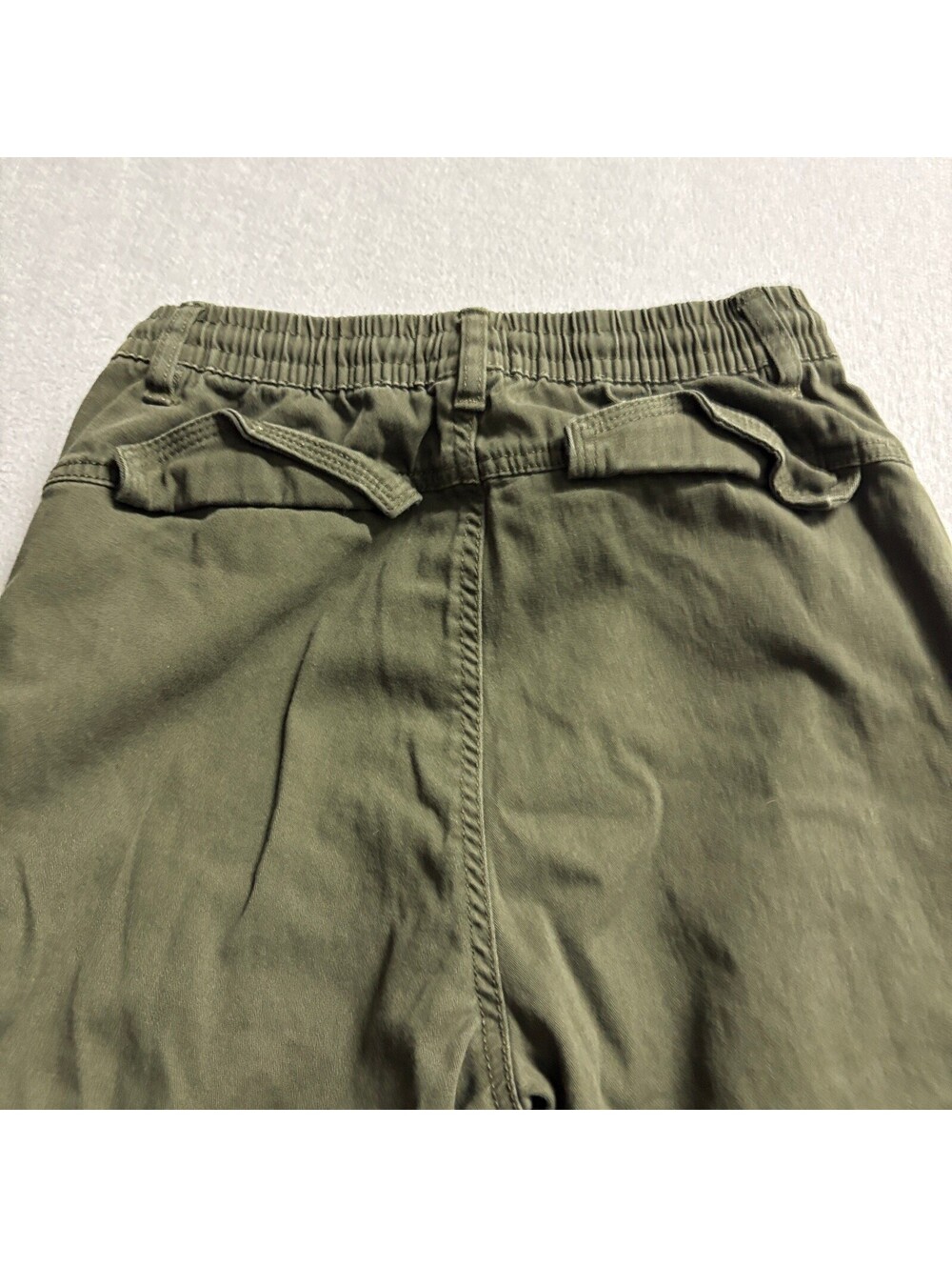 Refuge Womens Cargo Jogger Pants XS Green Elastic Waist Drawstring Pockets - Picture 12 of 13